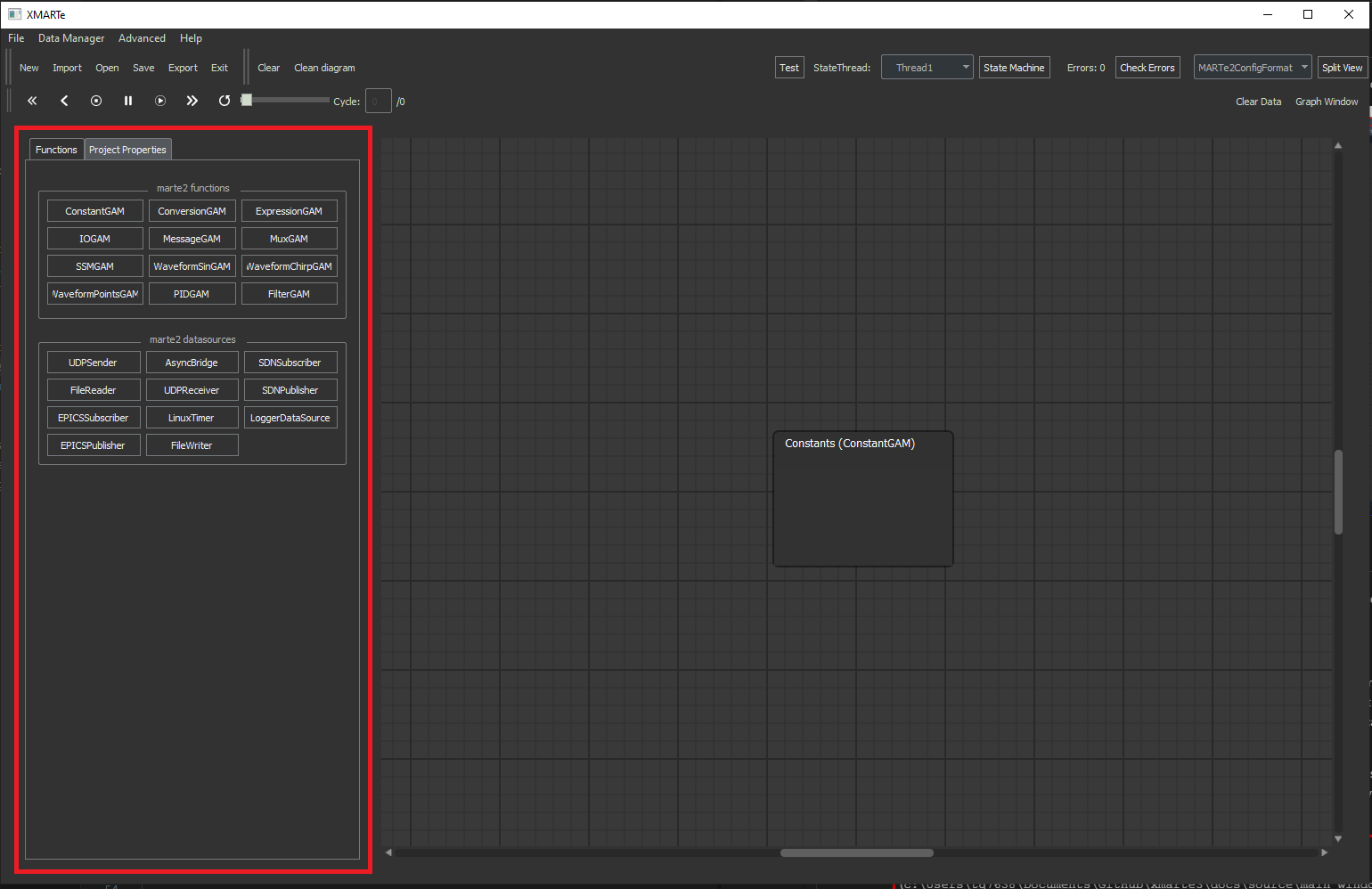 Application upon startup