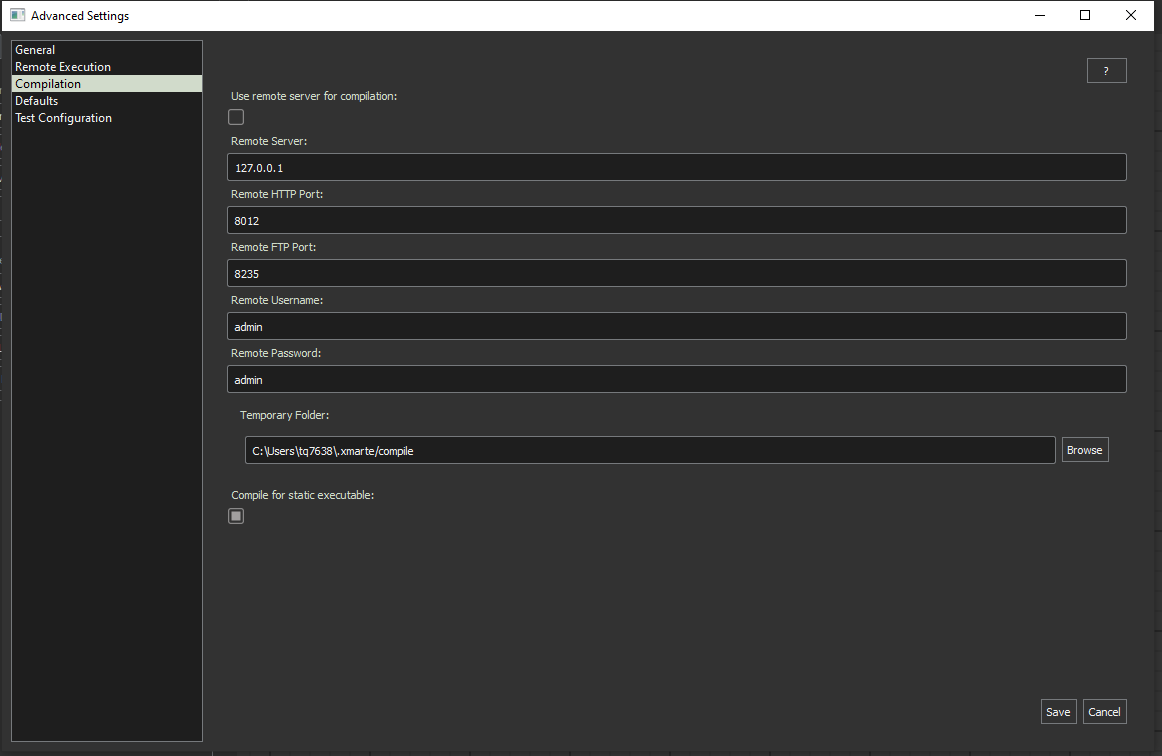 Application upon startup