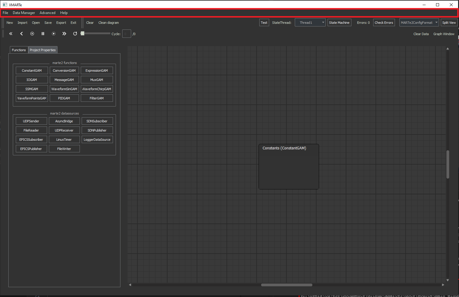 Application upon startup