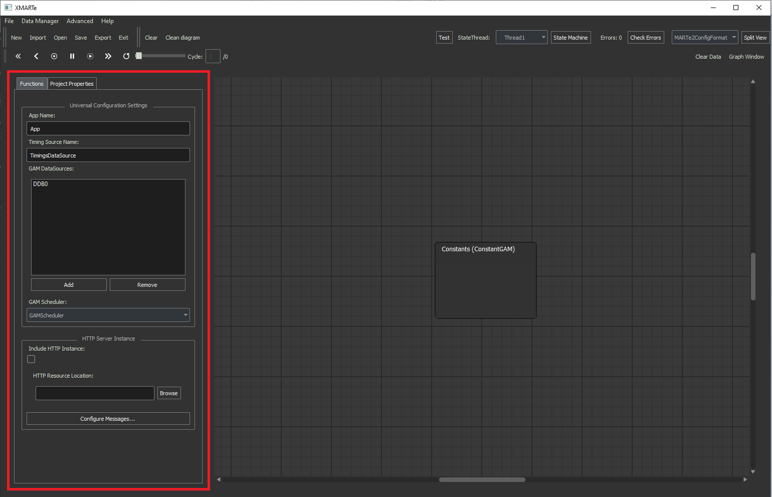 Application upon startup