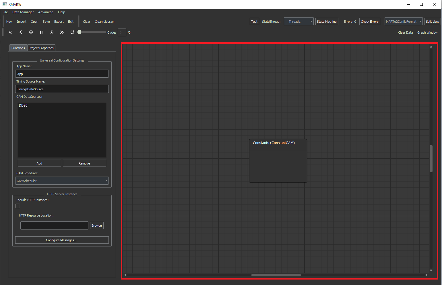 Application upon startup
