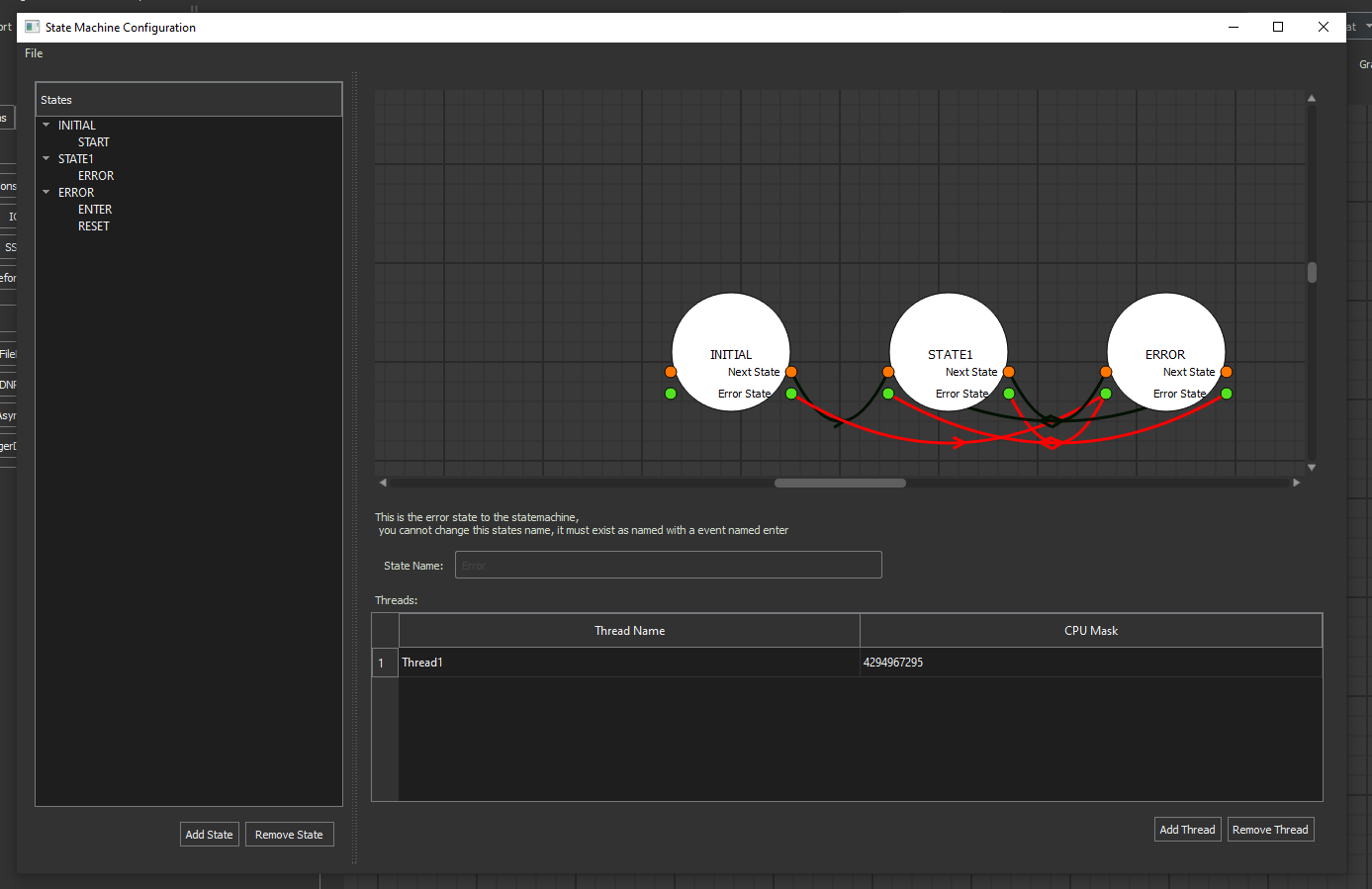 State Machine Window