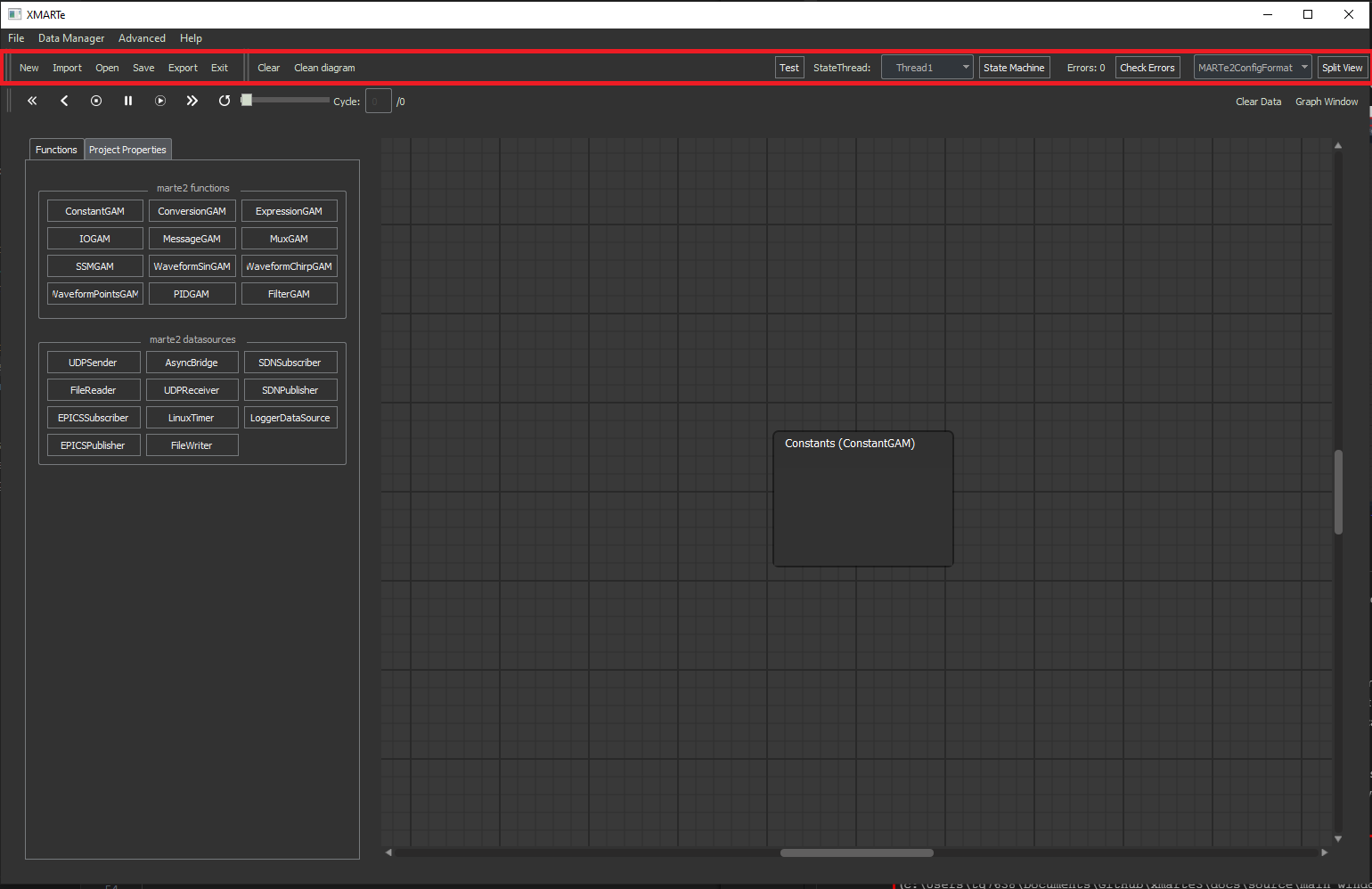 Application upon startup